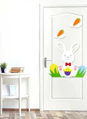 Easter Door Decoration Hanging Easter Egg Rabbit Welcome Sig