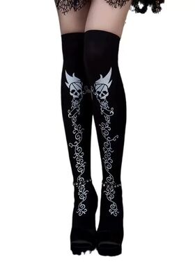 2025 New Vintage Original Lolita Bronzing Print Knee-high So