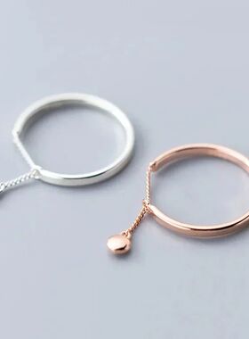 Adjustable Chain Ring for Women Gold Silver Plated Shiny Sta