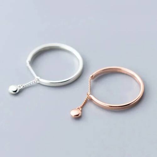 Adjustable Chain Ring for Women Gold Silver Plated Shiny Sta