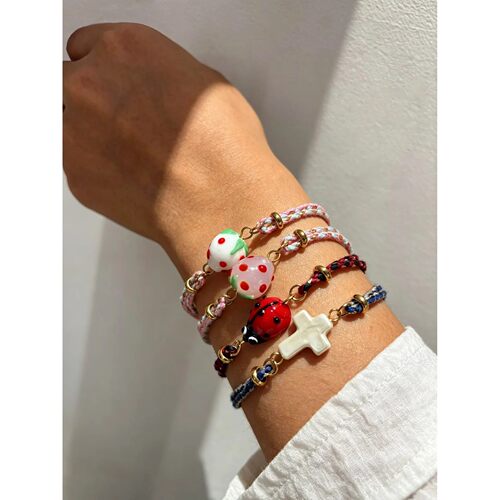 New Fashion Design Summer Dopamine Color Hand Rope Ceramic S