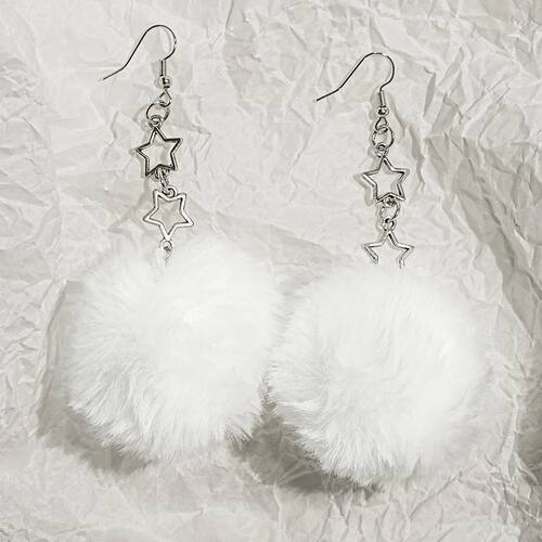 Personalized ndy winter warm fur ball pendant Y2K hollow-out