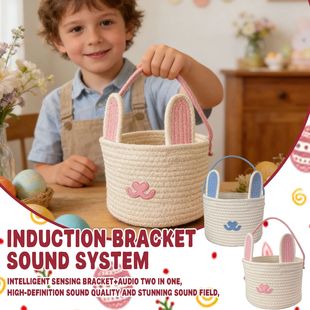 Adorable Easter Egg Basket Cartoon Shaped Festive Snacks Can