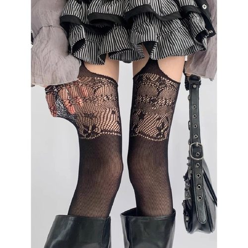 New Design Print Garter Belt Fishnet Stockings Sexy Women Ho