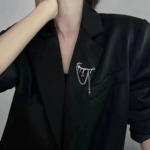 Star Chain Multipurpose Brooch for Men Women Set Ins Long Me