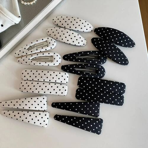 Polka Dot School Girls Cute Hair Clip New Fabric Hair Access