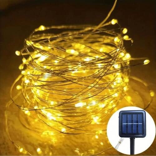 1PC 7M/12M/22M/32M Copper Wire Fairy Light String,Solar-powe