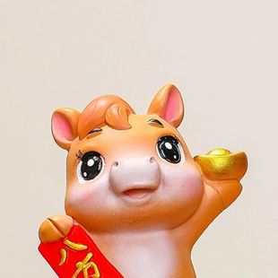 Doll Cartoon New Luck Year Dolls Figurine Horse Cute Resin