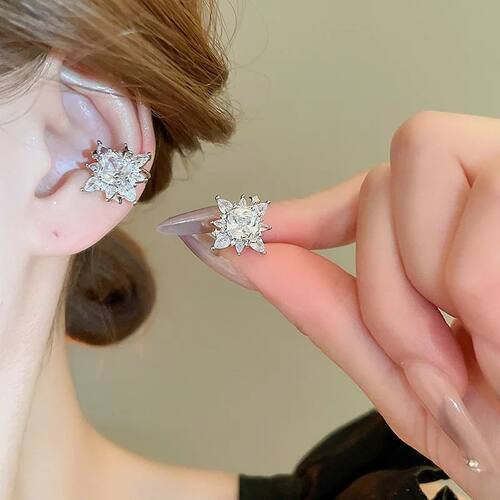 Fashion Ear Cuff Earrings Non-Piercing Zircon Geometric Cuff