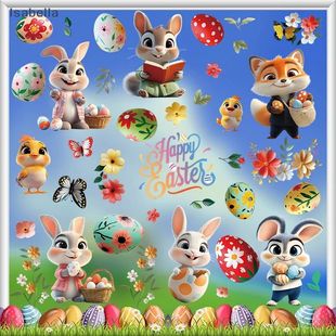 ?Easter Themed ers Removable Self-Adhesive Wall Art For Holi