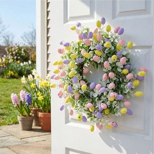Spring Wreath 15 Inch Artificial Home Decor Colorful Easter