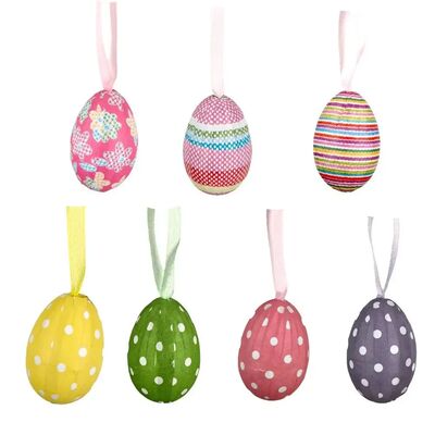 12pcs Vibran Easer Egg Decoraions - Colorful Foam Eggs wih S