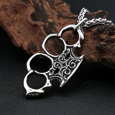 Vintage Creative Knuckles Shape Pendant Necklace For Men Wom