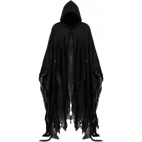 Horror Zombie Tattered Hooded Cloak for Men Women Halloween
