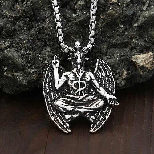 New Vintage Gothic Satanic Goat Pendant Necklace For Men 316