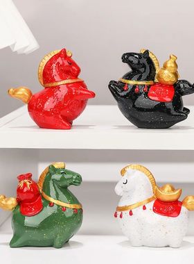 2026 Chinese New Year Horse Mascot Ornaments Resin  Figurine