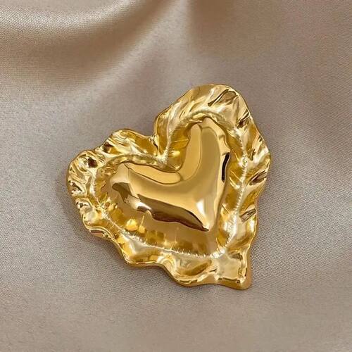 New ndy Women's Brooch Stainless Steel Gold Color Metal Geom