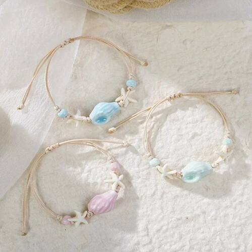 Bohemian Conch Starfish Shells Beaded Bracelets for Women Gi