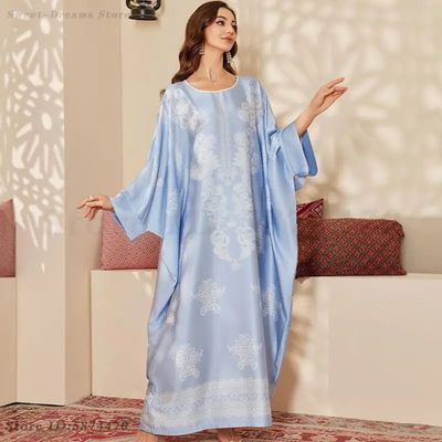 Femlae Nightgown Long Bathrobe Gown Spring Summer Satin Slee