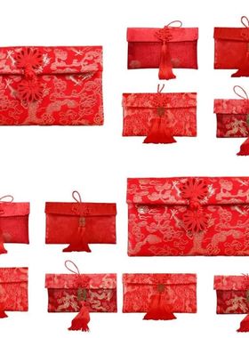 Chinese Style Brocade Red Envelope Bag Spring Festival Luck