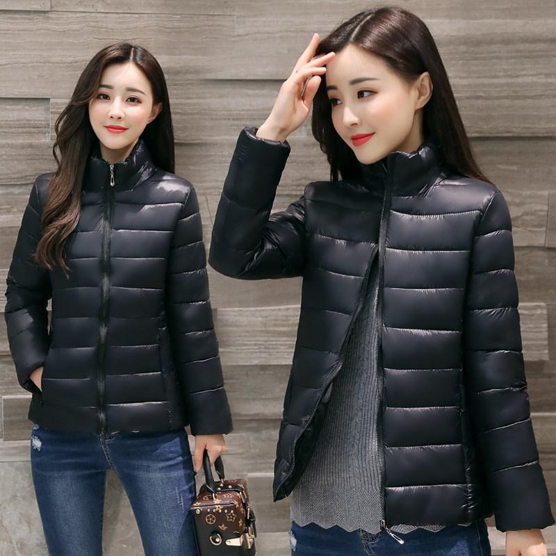 2019韩版轻薄棉衣女短款修身大码立领小棉袄韩版羽绒棉服外套