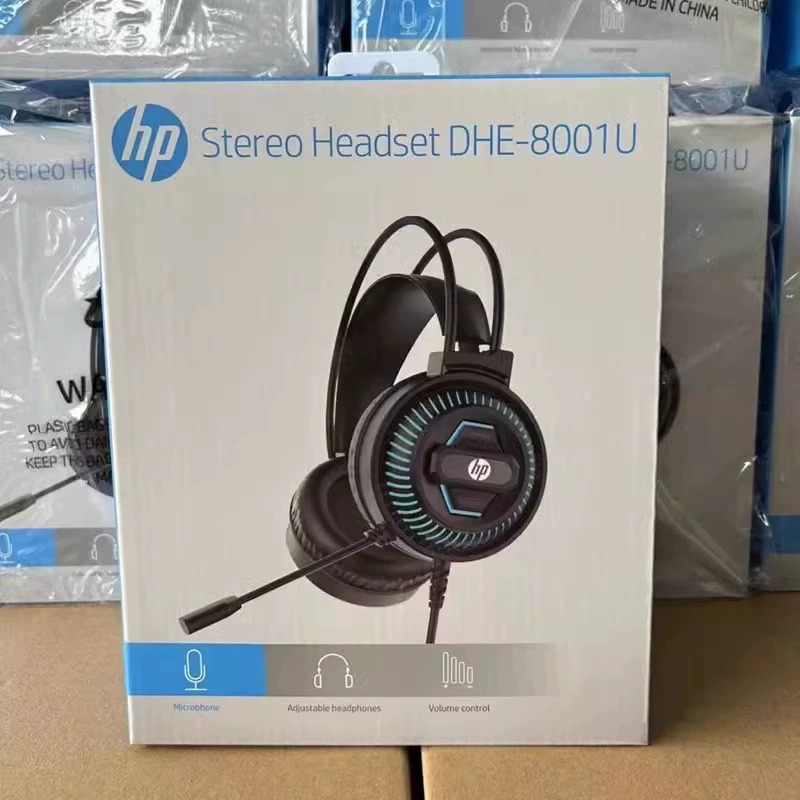 HP/惠普 DHE-8001U游戏电竞耳机 电脑耳机头戴式电竞游戏有线耳麦