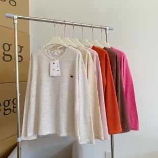 定制多巴胺彩紗麻棉彩点打底上衣T恤 25秋季 韩国egg 早秋长袖