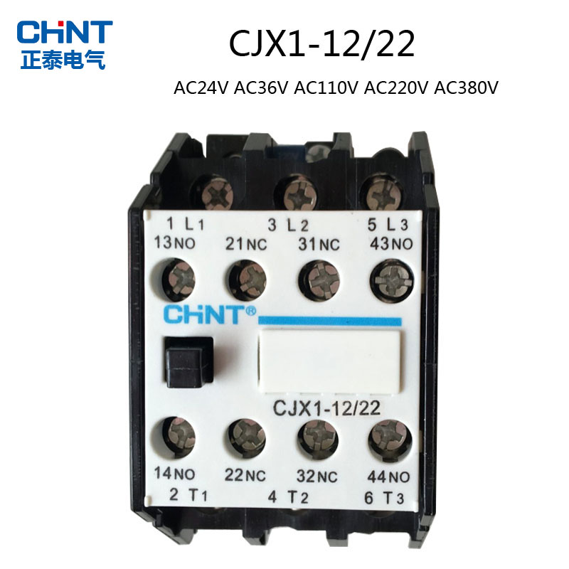 正泰交流接触器 CJX1-12/22 AC24V 36V 110V 220V 380V两开两闭-封面