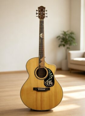Lakewood手工定制进口全单民谣吉他拾音器电箱款专业演奏民谣琴