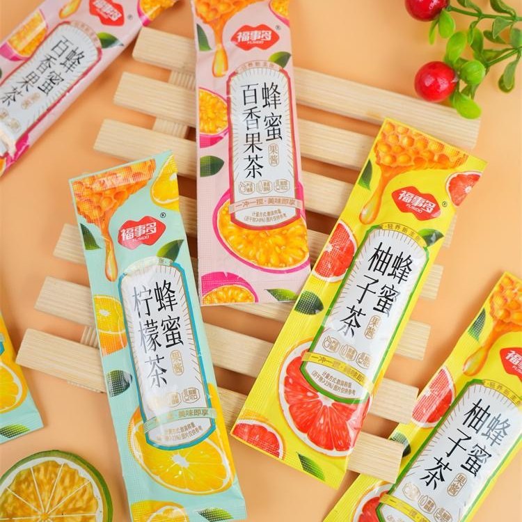 福事多蜂蜜柚子茶柠檬茶百香果茶果酱包装果茶便携冲饮花果茶蜜茶