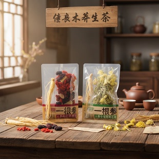 集良木养生茶人参枸杞桑葚桂圆玫瑰金银菊花青桔百香果男人肾茶包