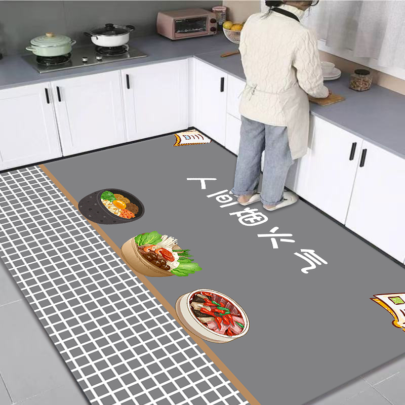 厨房专用硅藻泥地垫防滑防油吸水