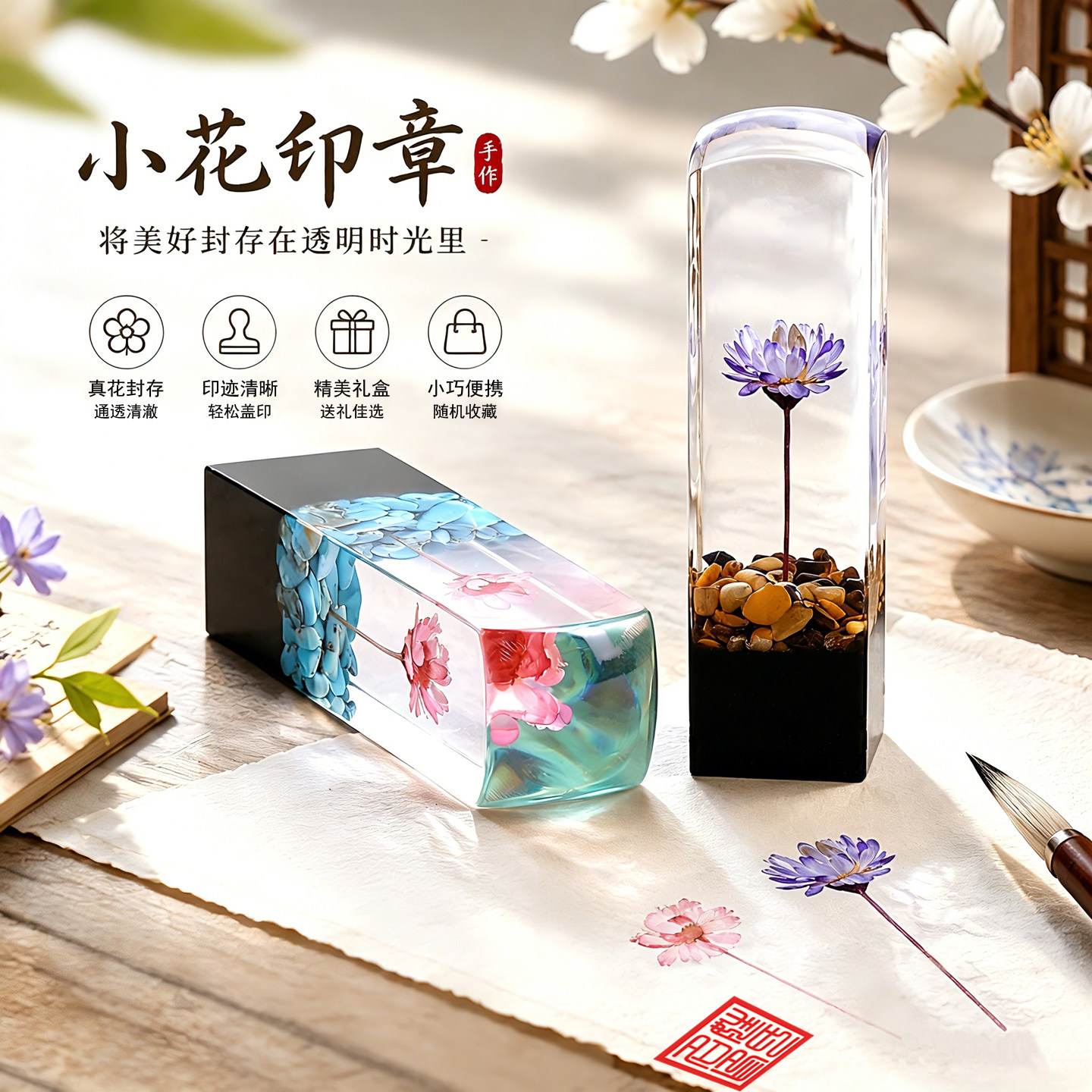 这款小花印章太漂亮了