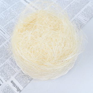 情人节米白麻丝拉菲草婚庆布置节日彩色麻丝礼盒装饰包装填充物