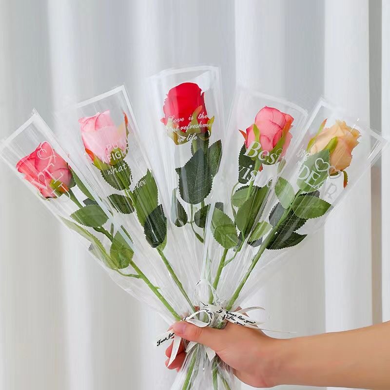 母亲节鲜花多支袋毕业花束透明包装袋简易diy花束拼装生日礼物袋