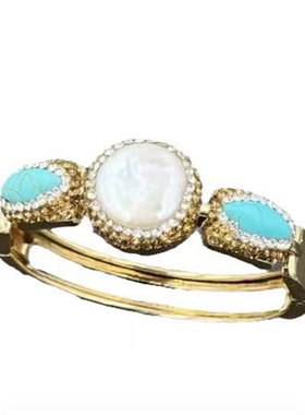 【Valkyvia/悠悠奢品】蓝色时尚素款气质轻奢复古女王手镯L