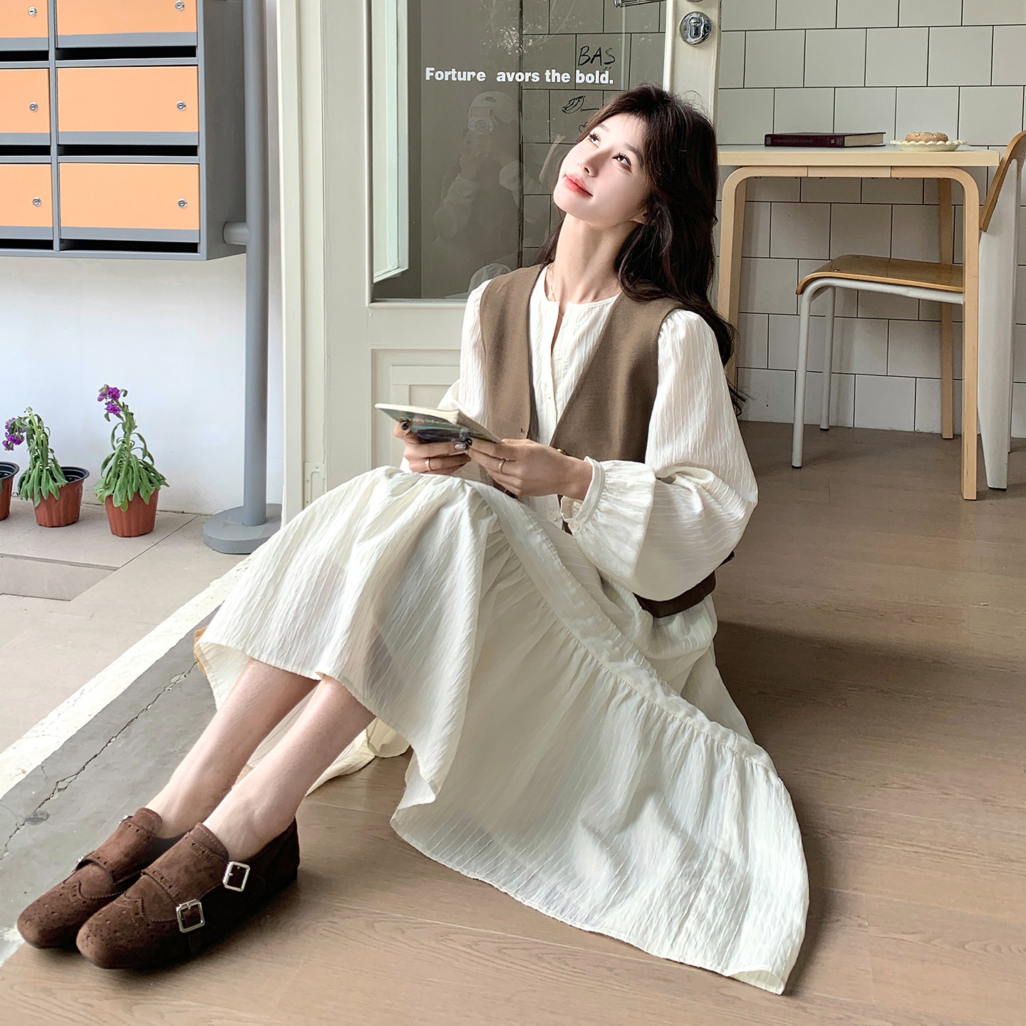 新品出货中马甲+连衣裙两件套2C139-915-P175-K288,女装连衣裙,2C139