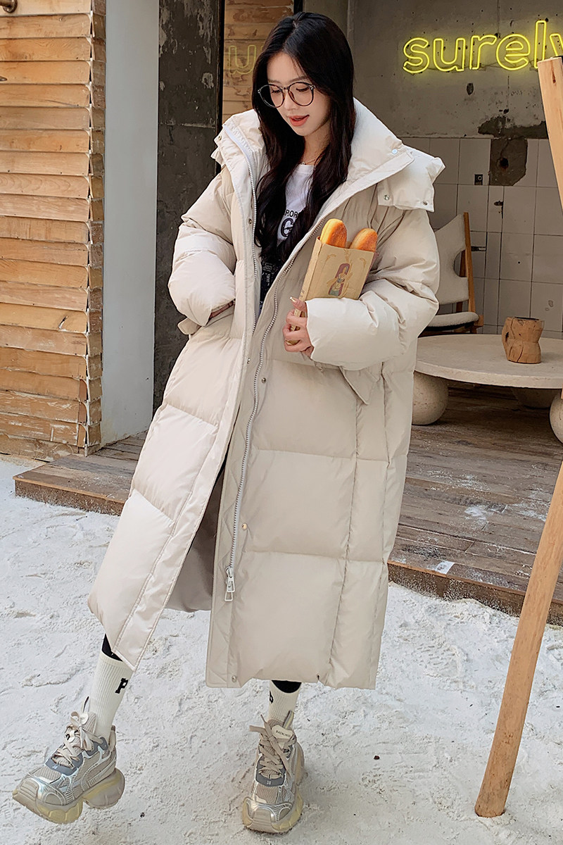 【新品】现货斜口袋连帽羽绒服90绒8670款P355控518,女装羽绒服,2C139