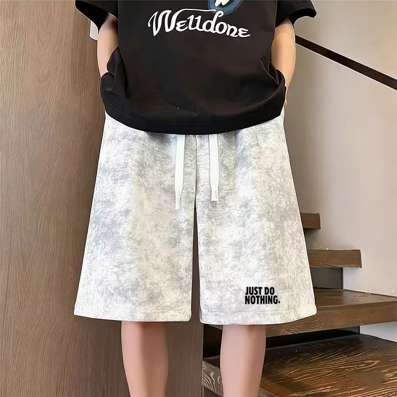 夏季薄款扎染短裤男女学生宽松新款脏脏五分休闲裤大码潮流大裤衩