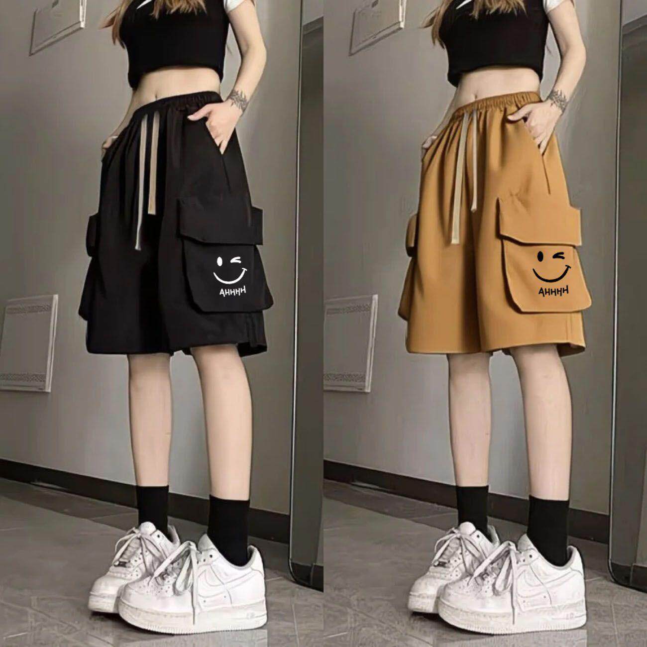 美式潮流工装短裤男女中性风夏天薄款潮流休闲运动外穿五分短裤女