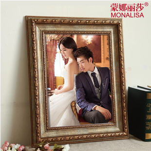 欧式 豪华全家福相框16寸20寸24寸相框挂墙洗照片加相框定制照片
