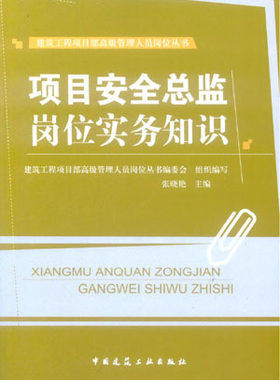建筑工程项目部高级管理人员岗位丛书 项目安全总监岗位实务知识 可供项目安全总监岗位培训和平时学习参考使用 张晓艳 建工社