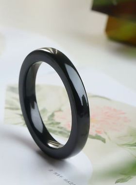 正品新疆和田玉黑青玉手镯女细条方条手镯天然玉镯子玉石旺夫镯