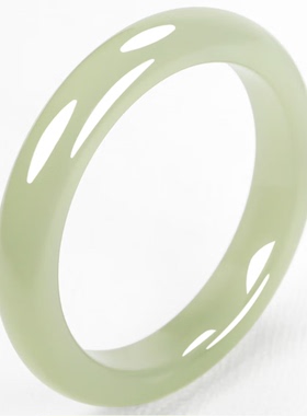 湖水绿女士玉石手镯宽版