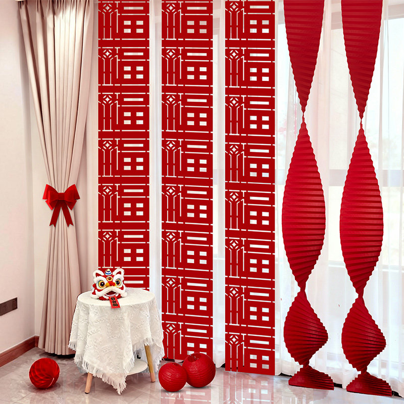 新年装饰拉花福字2026马年过年家里客厅春节跨年拍照场景氛围布置