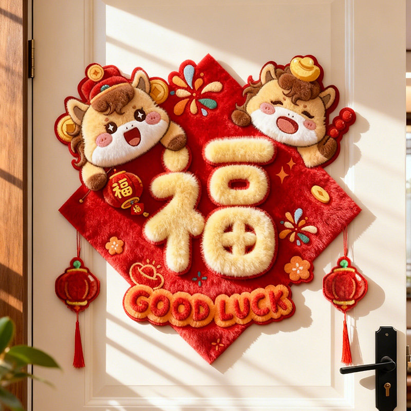 2026马年立体福字贴5D过年卧室房门贴纸卡通斗方创意春节新年装饰,节庆用品/礼品,福字/窗花/窗贴,淘宝优惠券,粉丝福利购,淘宝优惠卷