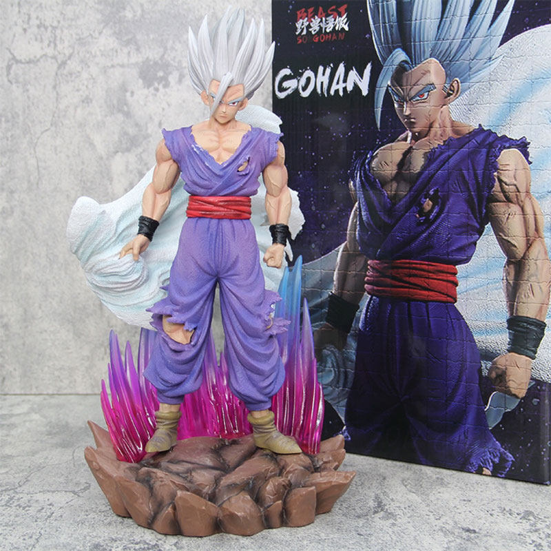 七龙珠手办超级赛亚人白发悟饭红眼动漫周边二次元模型大公仔摆件