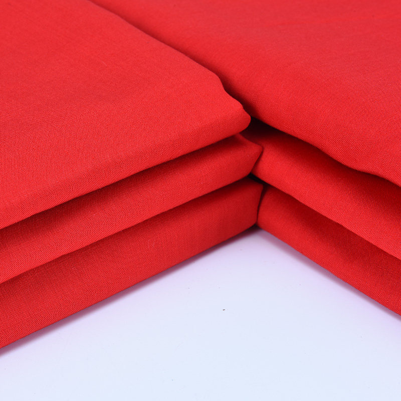 大红布纯棉布料婚事喜庆红色面料装饰布红绸布结婚布布头清仓处理