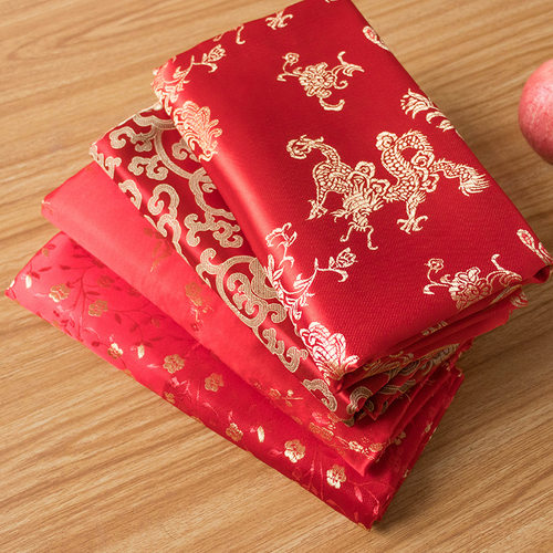 喜事新娘头结婚用品处理大红布