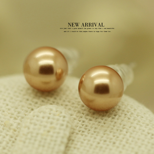 E83优雅百搭合成珍珠925银耳钉韩版复古长款耳钉女针防过敏耳坠